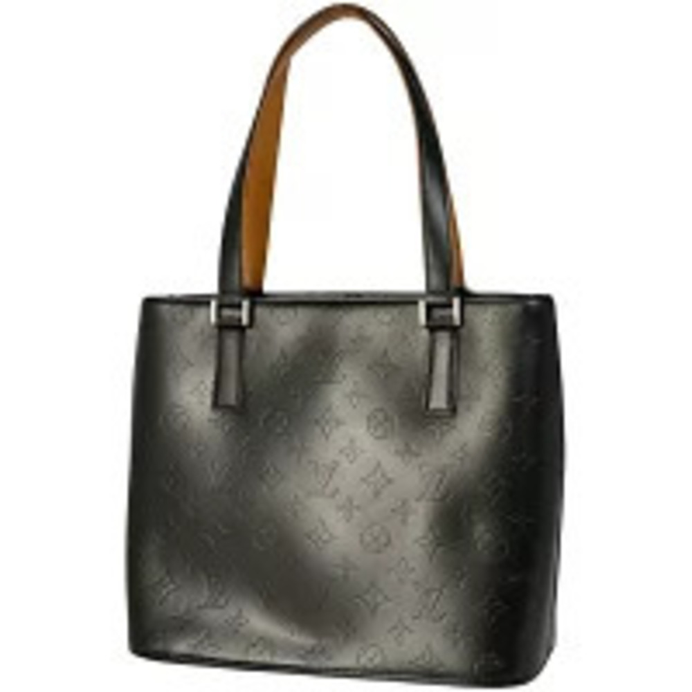 Louis Vuitton Stockton Shoulder Bag Handbag Tote Monogram Matte Noir Black